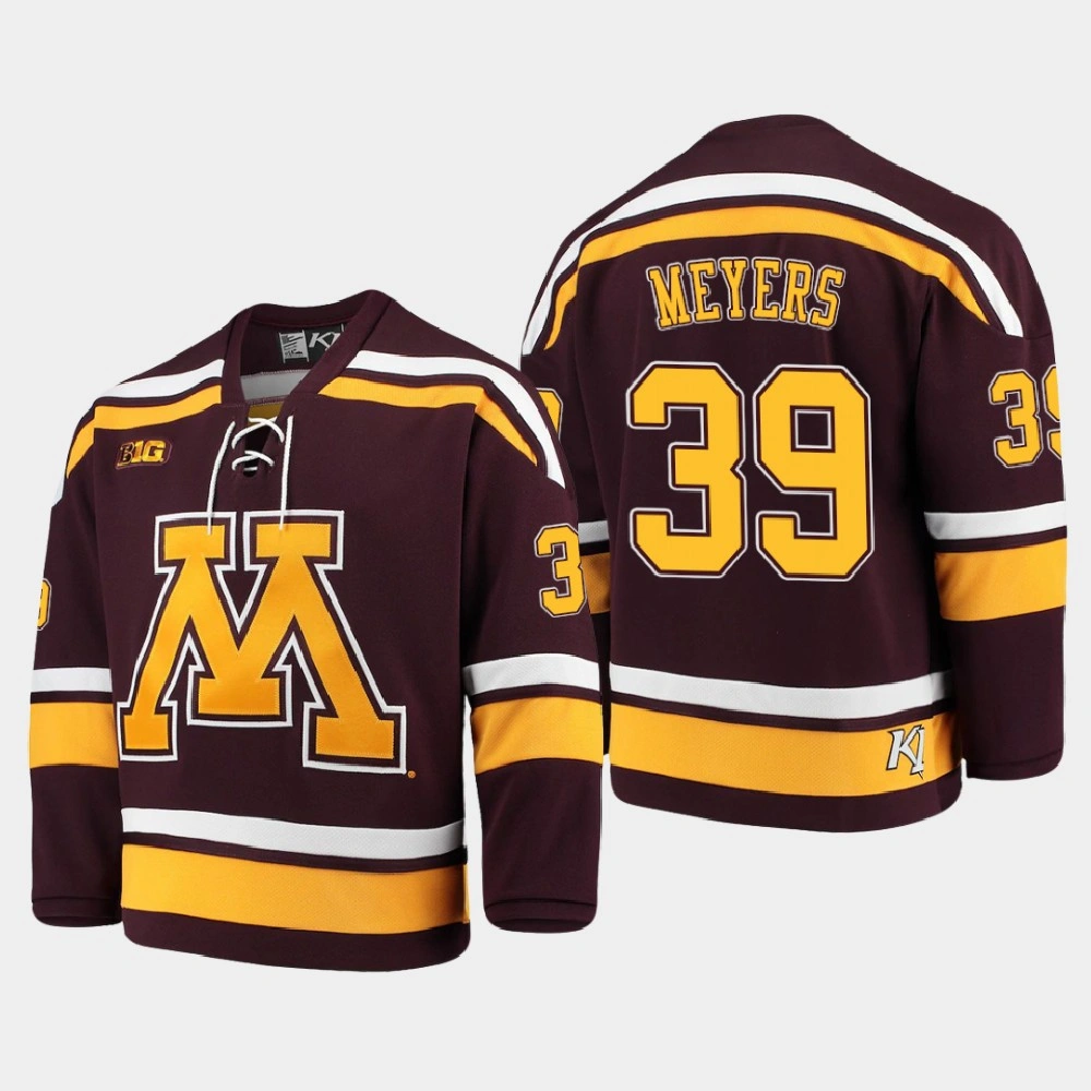 Men's Minnesota Golden Gophers Ben Meyers #39 2021 B1G Tournament Championship Replica Maroon Jersey Men's Minnesota Golden Gophers Ben Meyers #39 2021 B1G Tournament Championship Replica Maroon Jersey