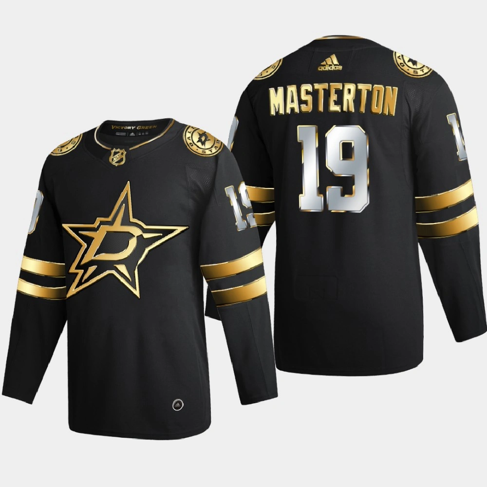 Men's Dallas Stars Bill Masterton #19 2020-21 Authentic Golden Limited Edition Jersey - Black Men's Dallas Stars Bill Masterton #19 2020-21 Authentic Golden Limited Edition Jersey - Black