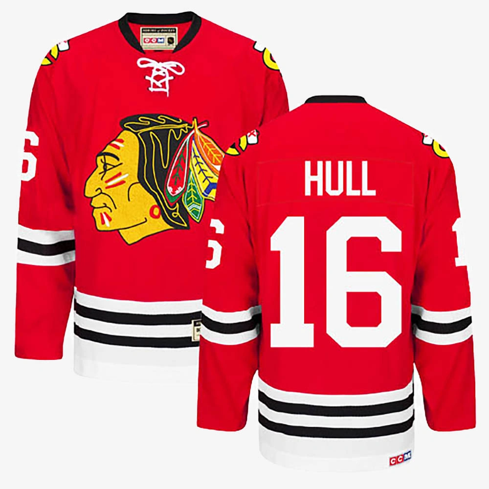Youth Bobby Hull Chicago Blackhawks Red Throwback Jersey