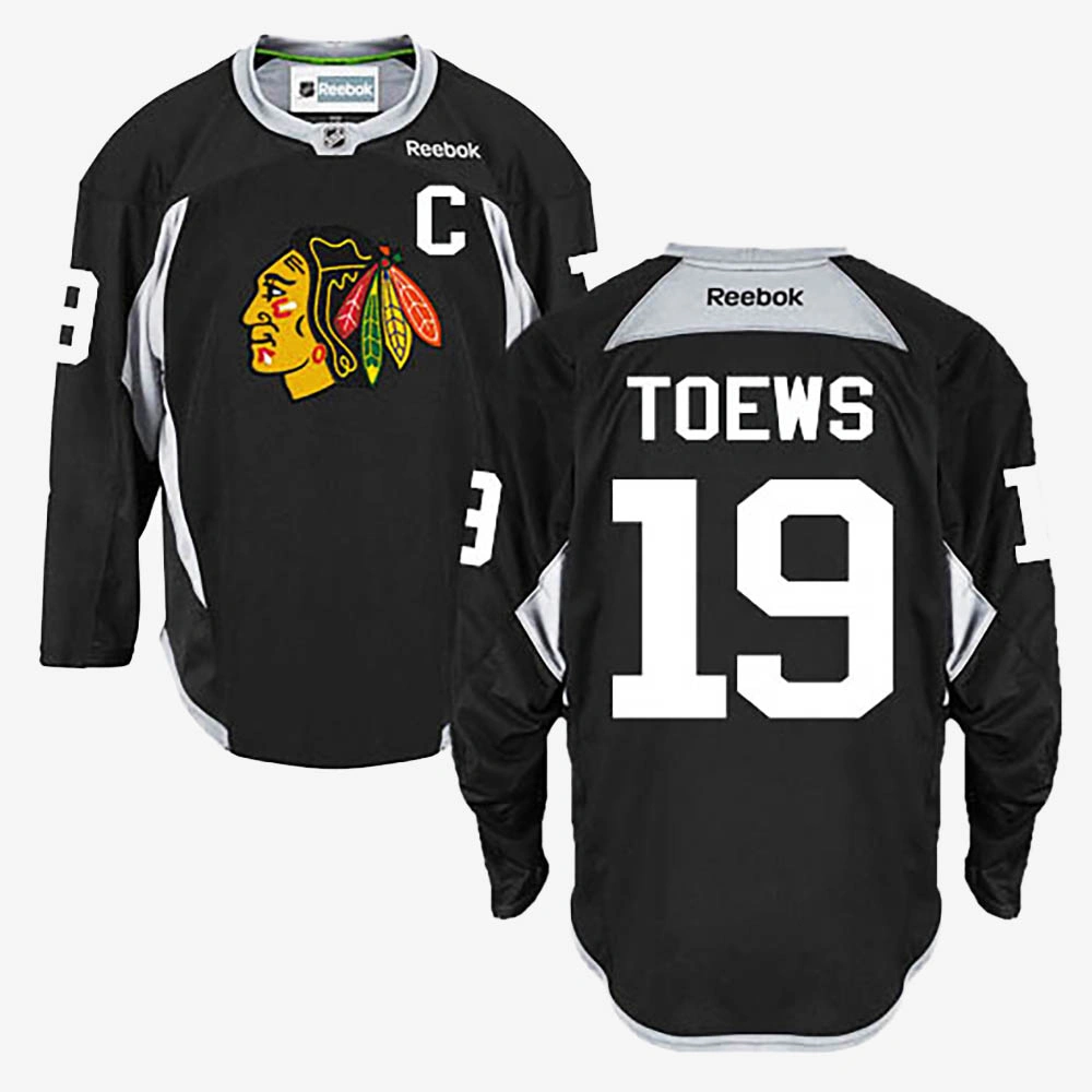 Youth Jonathan Toews Chicago Blackhawks Black Practice Jersey