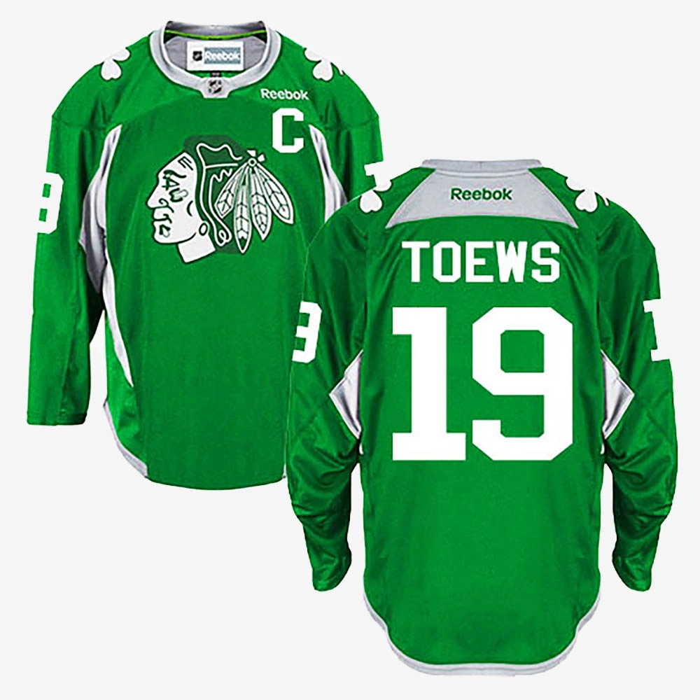 Women's Jonathan Toews Chicago Blackhawks Green Practice Jersey