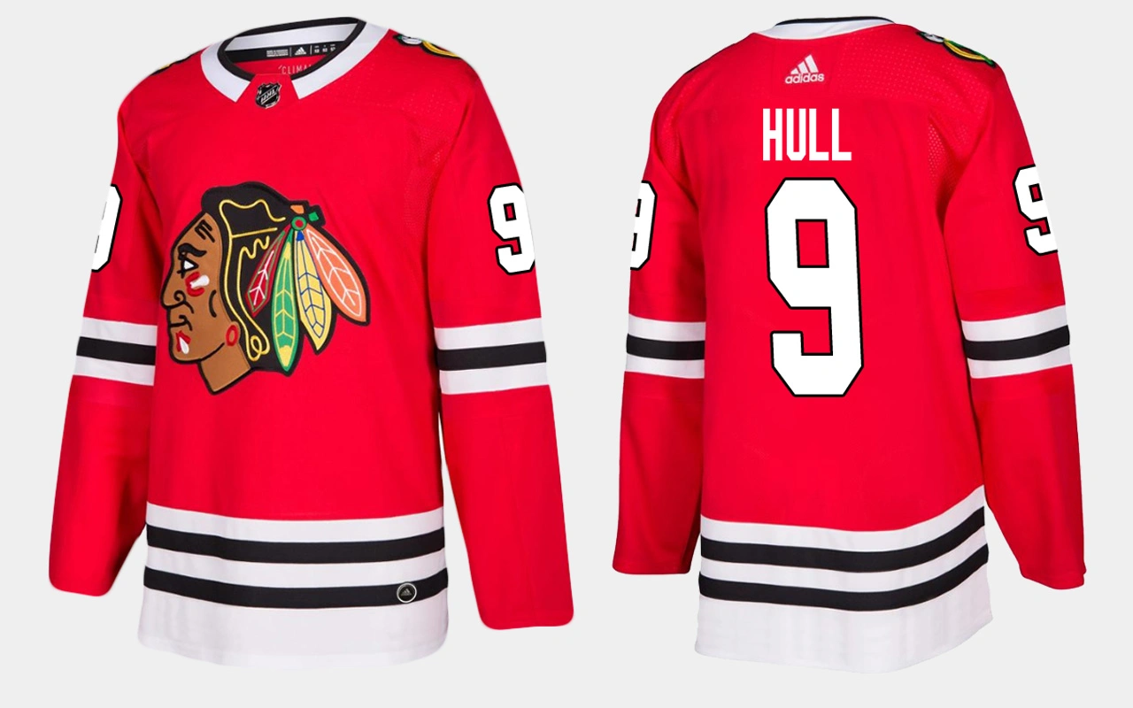 Women's Chicago Blackhawks #9 Retired Bobby Hull Home Red Jersey