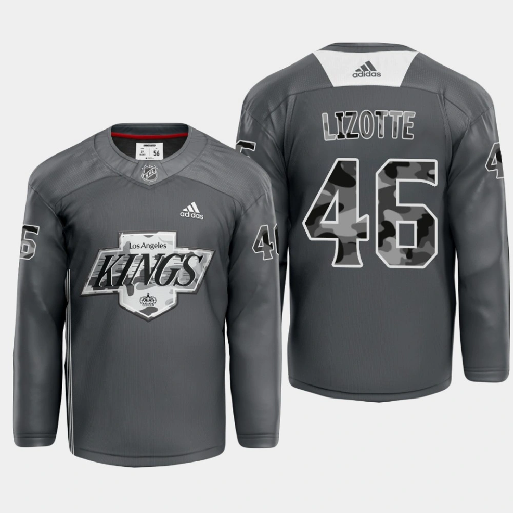 Women's Undefeated X LA Kings Blake Lizotte #46 Warm Up Gray Jersey Women's Undefeated X LA Kings Blake Lizotte #46 Warm Up Gray Jersey