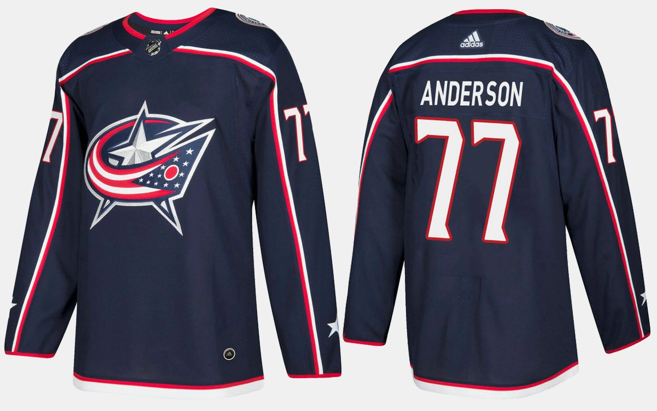 Youth Columbus Blue Jackets #77 Josh Anderson Home Navy Jersey