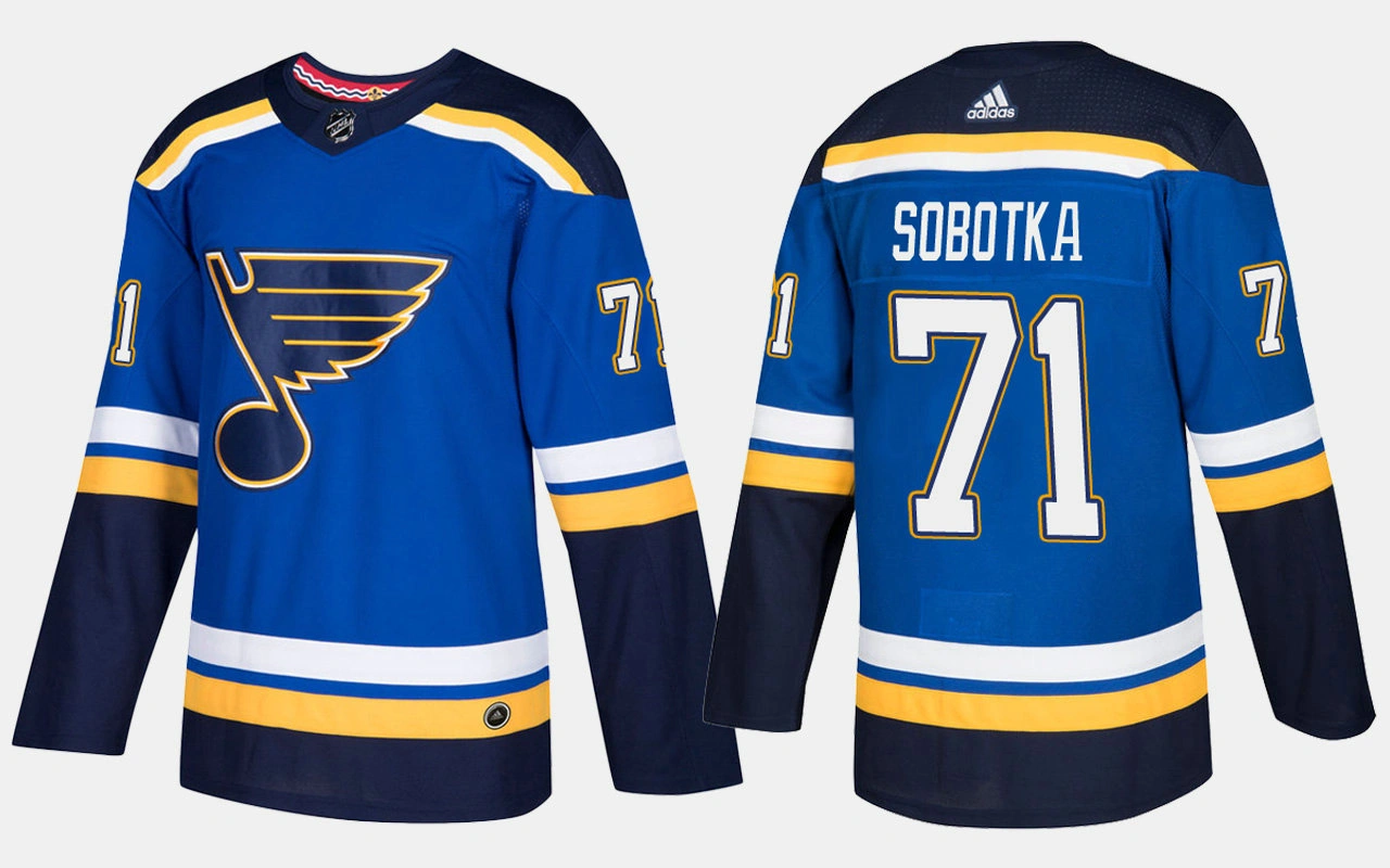 St. Louis Blues #71 Vladimir Sobotka Home Blue Jersey