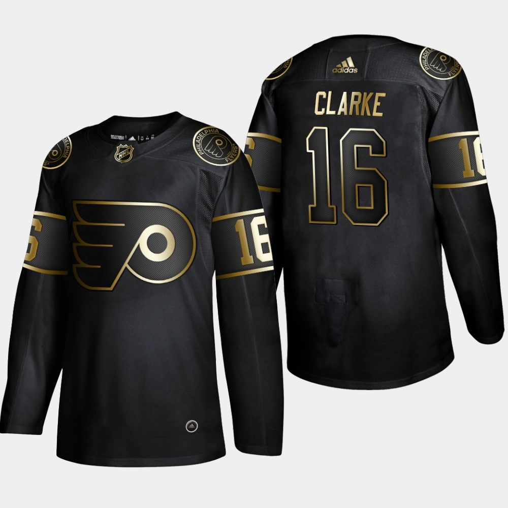 Men's Philadelphia Flyers Bobby Clarke 2019 NHL Golden Edition Retired Player Black Jersey