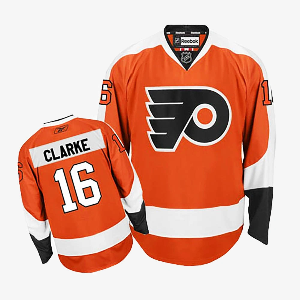 Bobby Clarke Philadelphia Flyers Orange Home Jersey