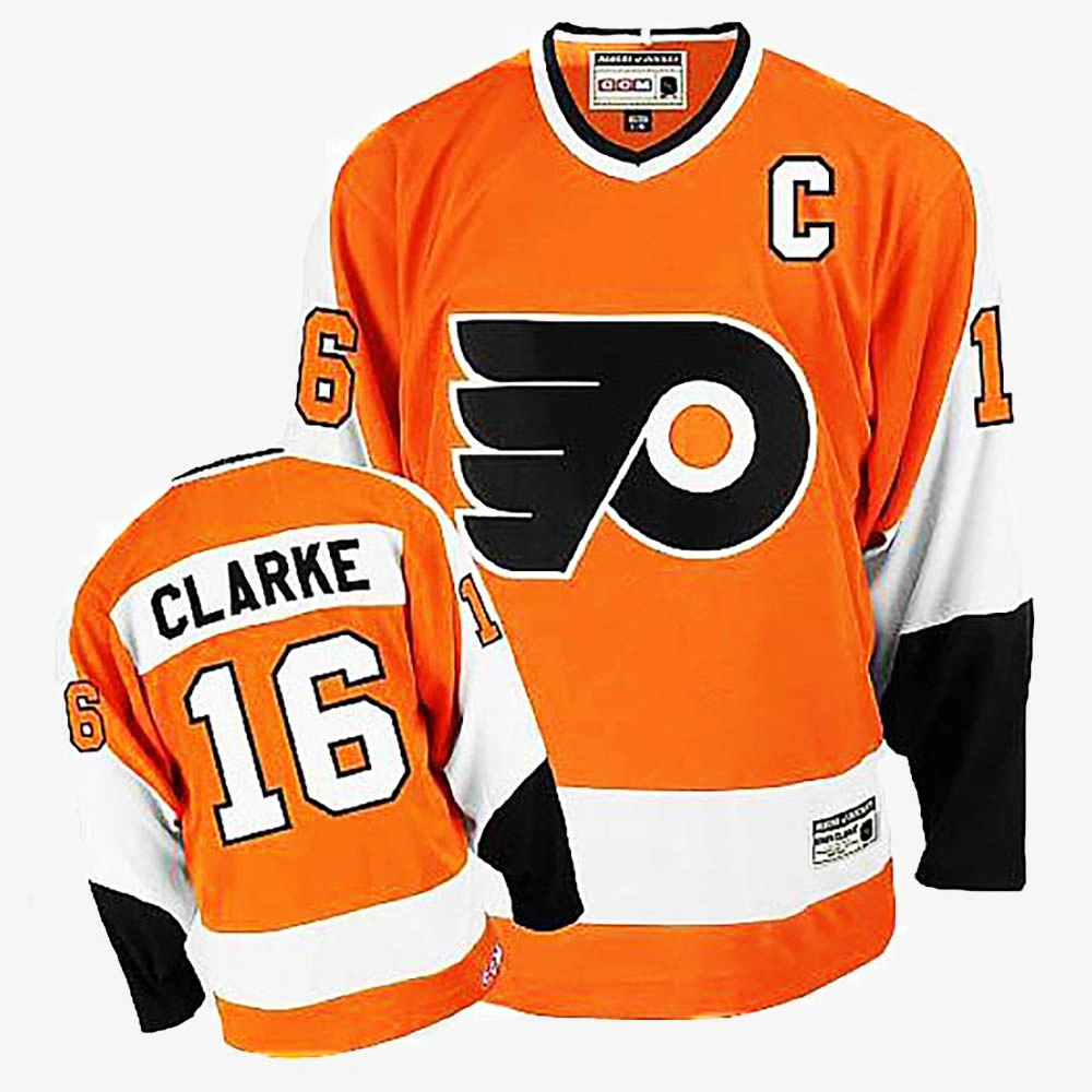 Youth Bobby Clarke Philadelphia Flyers Orange Throwback Jersey