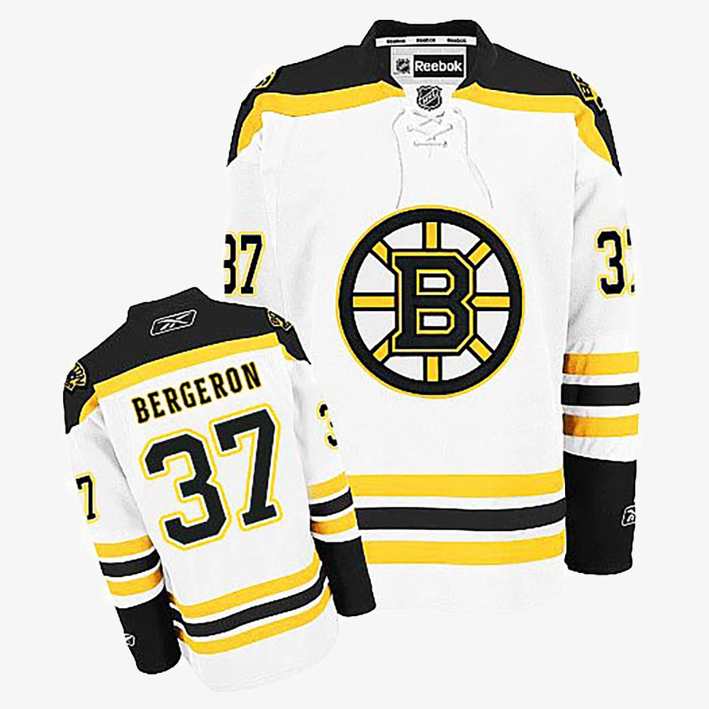 Patrice Bergeron Boston Bruins White Away Jersey