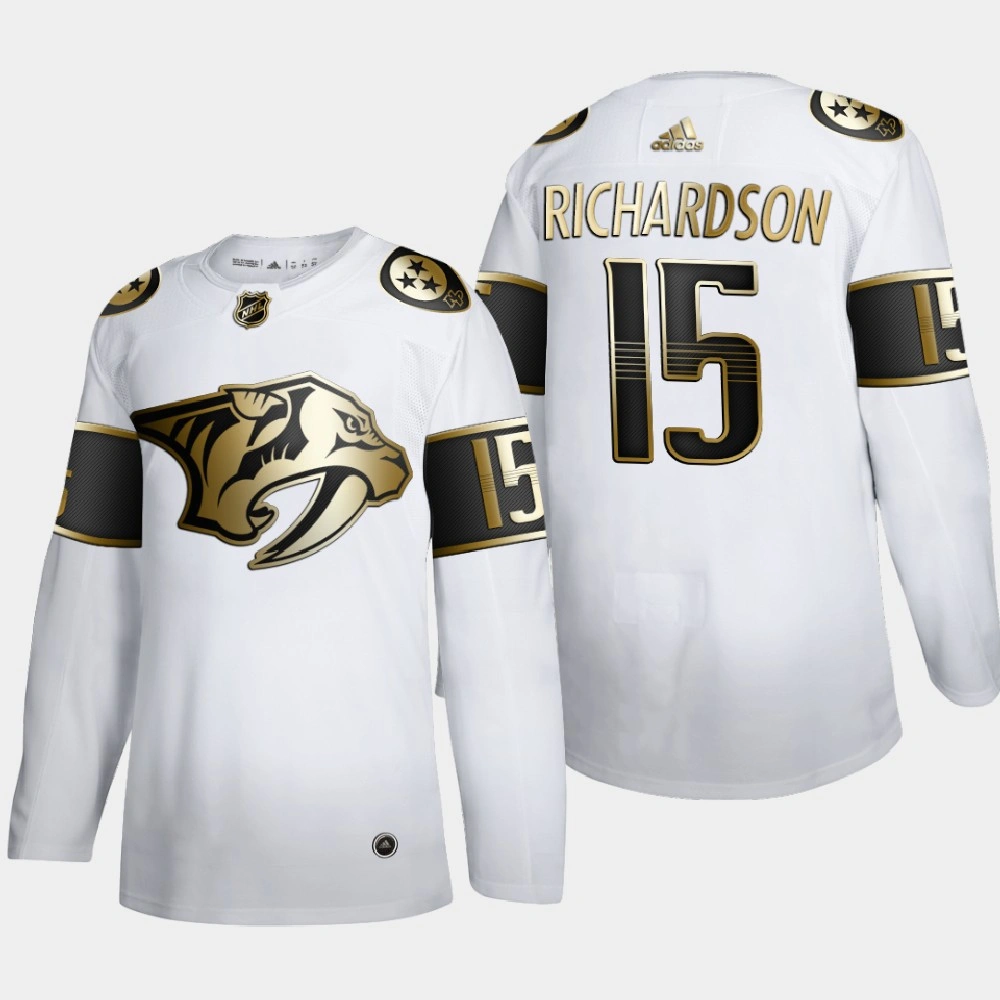 Youth Nashville Predators Brad Richardson #15 Golden Edition White Authentic Player Jersey Youth Nashville Predators Brad Richardson #15 Golden Edition White Authentic Player Jersey