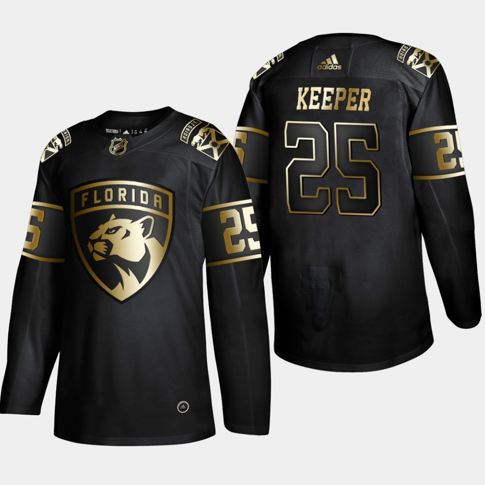 Youth Florida Panthers Brady Keeper #25 2019 NHL Golden Edition Black Authentic Player Jersey