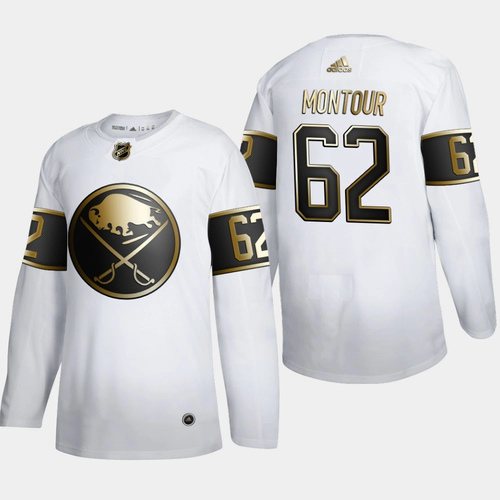 Women's Buffalo Sabres Brandon Montour #62 NHL Golden Edition White Authentic Jersey Women's Buffalo Sabres Brandon Montour #62 NHL Golden Edition White Authentic Jersey