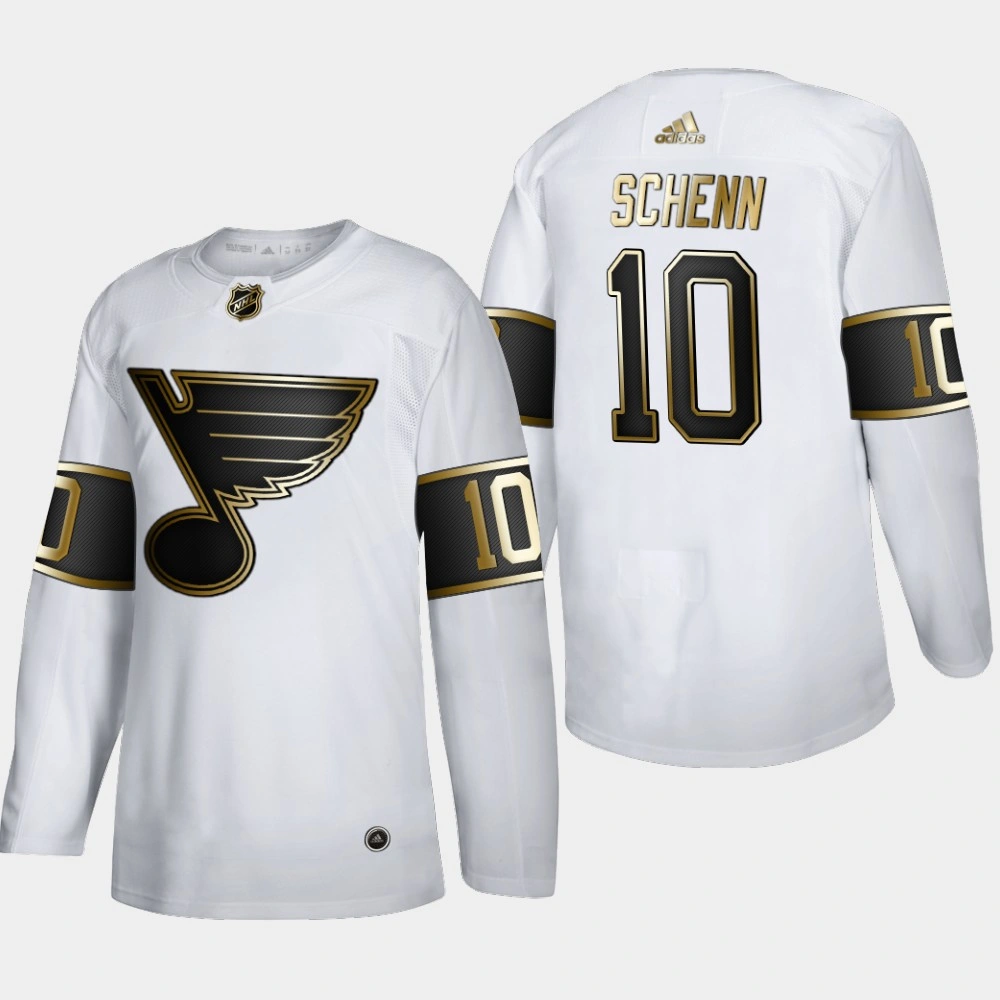 Youth St. Louis Blues Brayden Schenn #10 NHL Golden Edition White Authentic Jersey