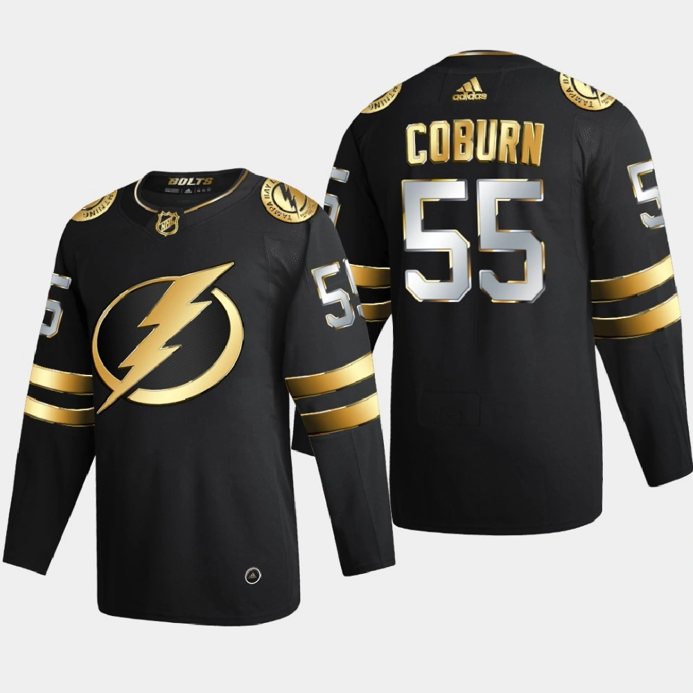 Men's Tampa Bay Lightning Braydon Coburn #55 2020-21 Authentic Golden Limited Edition Jersey - Black
