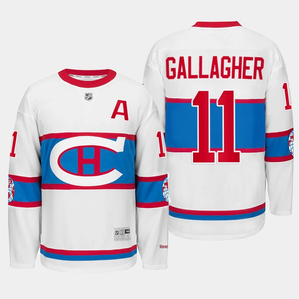 Winter Classic 2016 Montreal Canadiens Brendan Gallagher Throwback White #11 Jersey