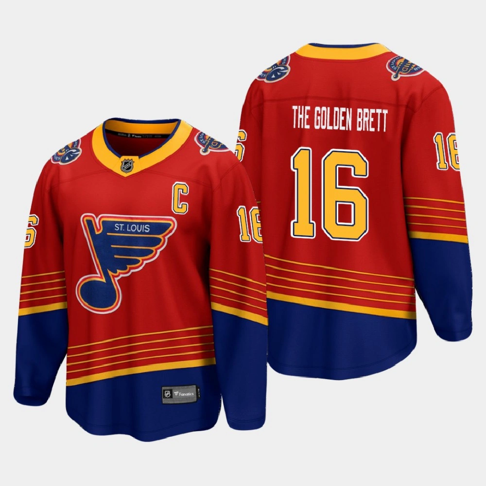Youth St. Louis Blues Brett Hull #16 Retired Player Nikename Special Edition Red Jersey