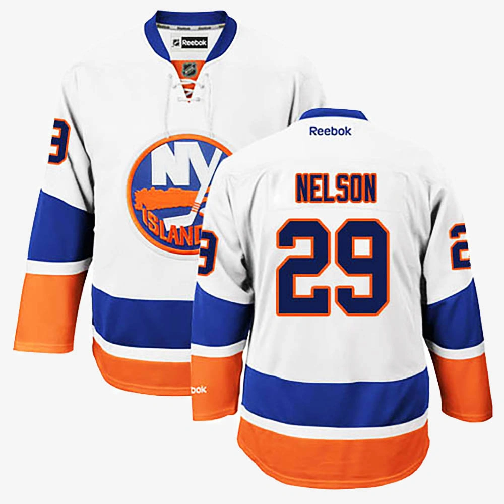 Brock Nelson New York Islanders White Away Jersey