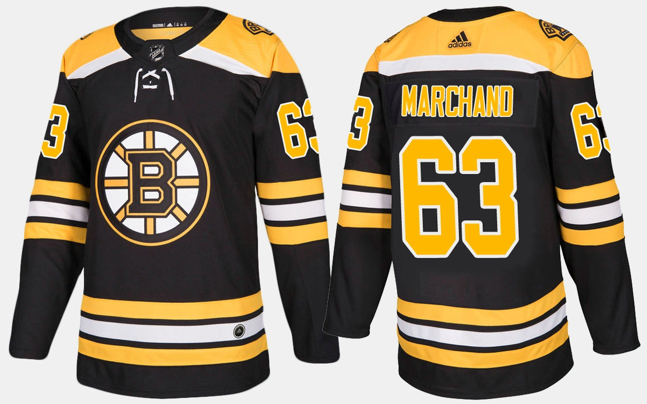 Boston Bruins #63 Brad Marchand Home Black Jersey