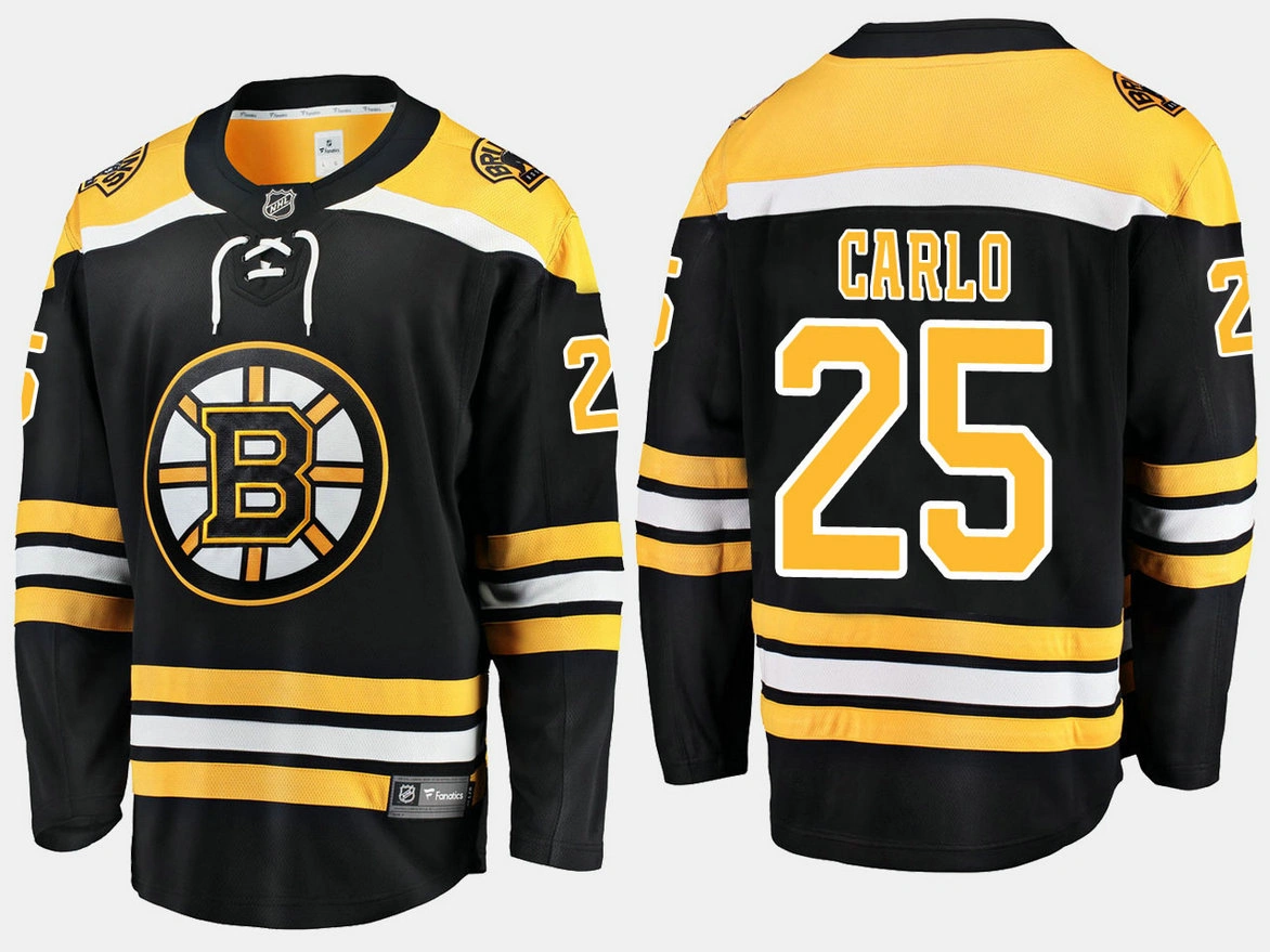 Boston Bruins #25 Brandon Carlo Home Breakaway Player Black Jersey Boston Bruins #25 Brandon Carlo Home Breakaway Player Black Jersey