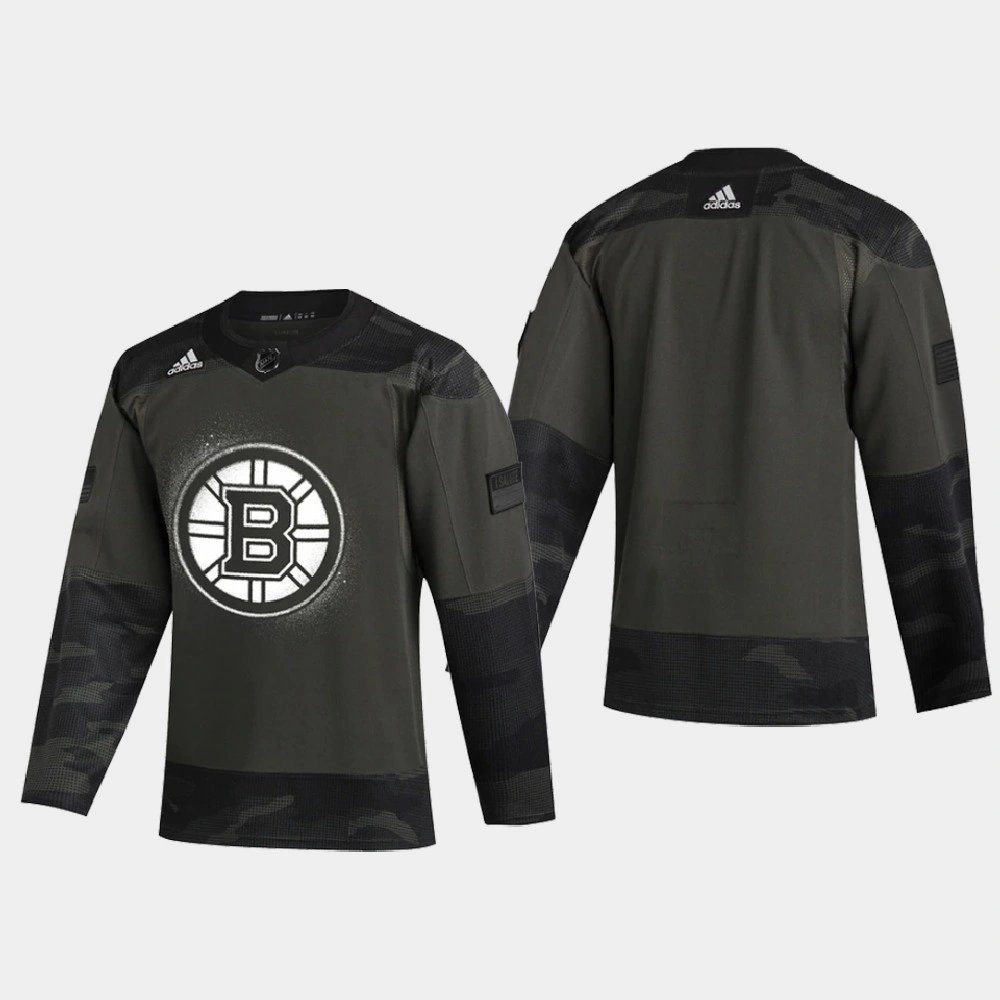Youth Boston Bruins # 2021 Military Appreciation Night Camo Jersey