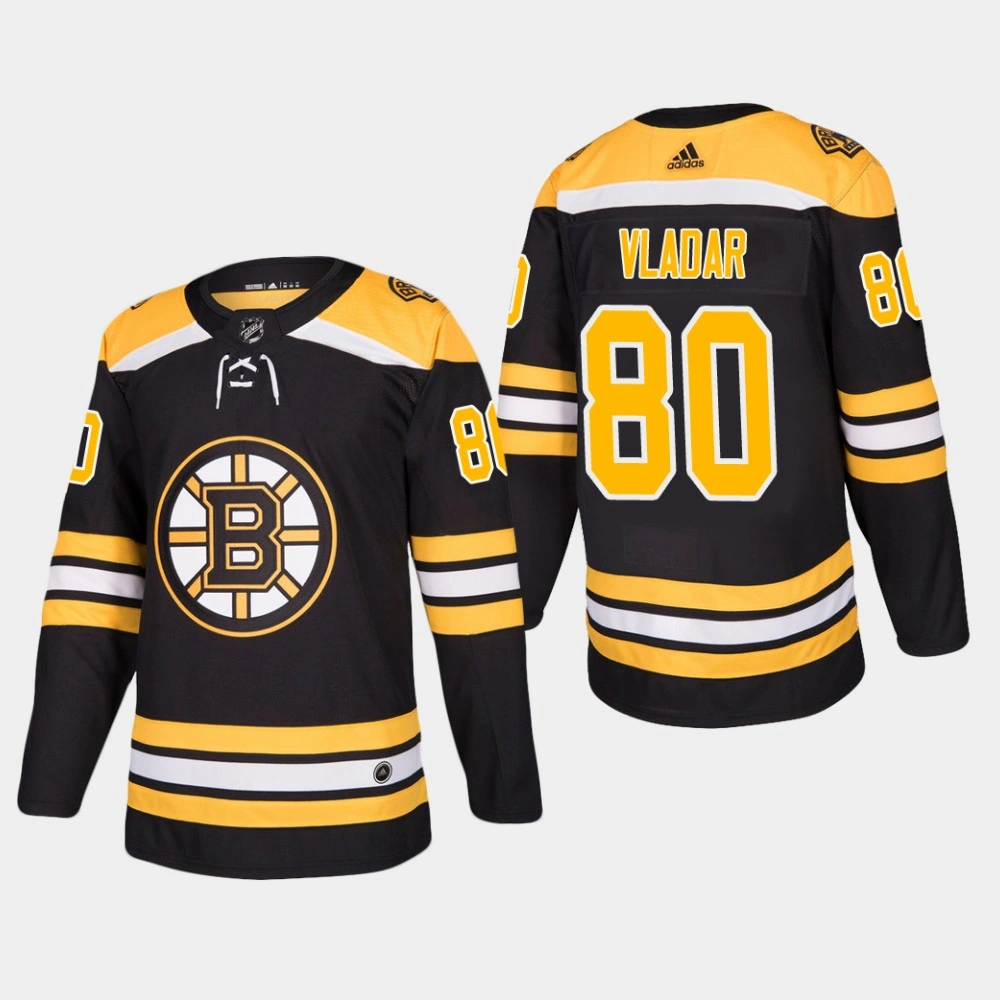 Boston Bruins #80 Dan Vladar Home Black Jersey