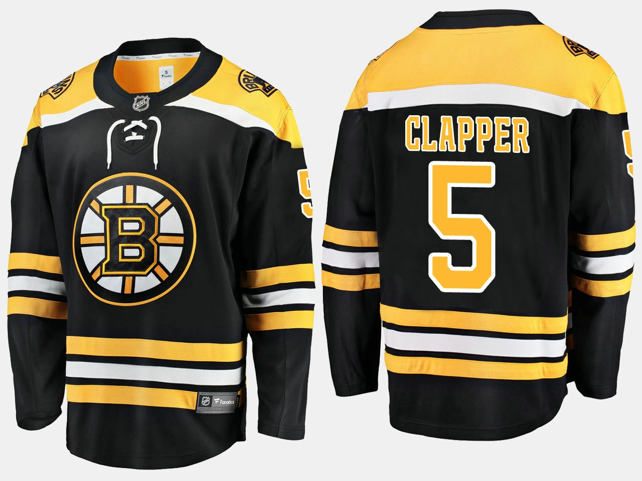 Boston Bruins #5 Dit Clapper Home Breakaway Player Black Jersey
