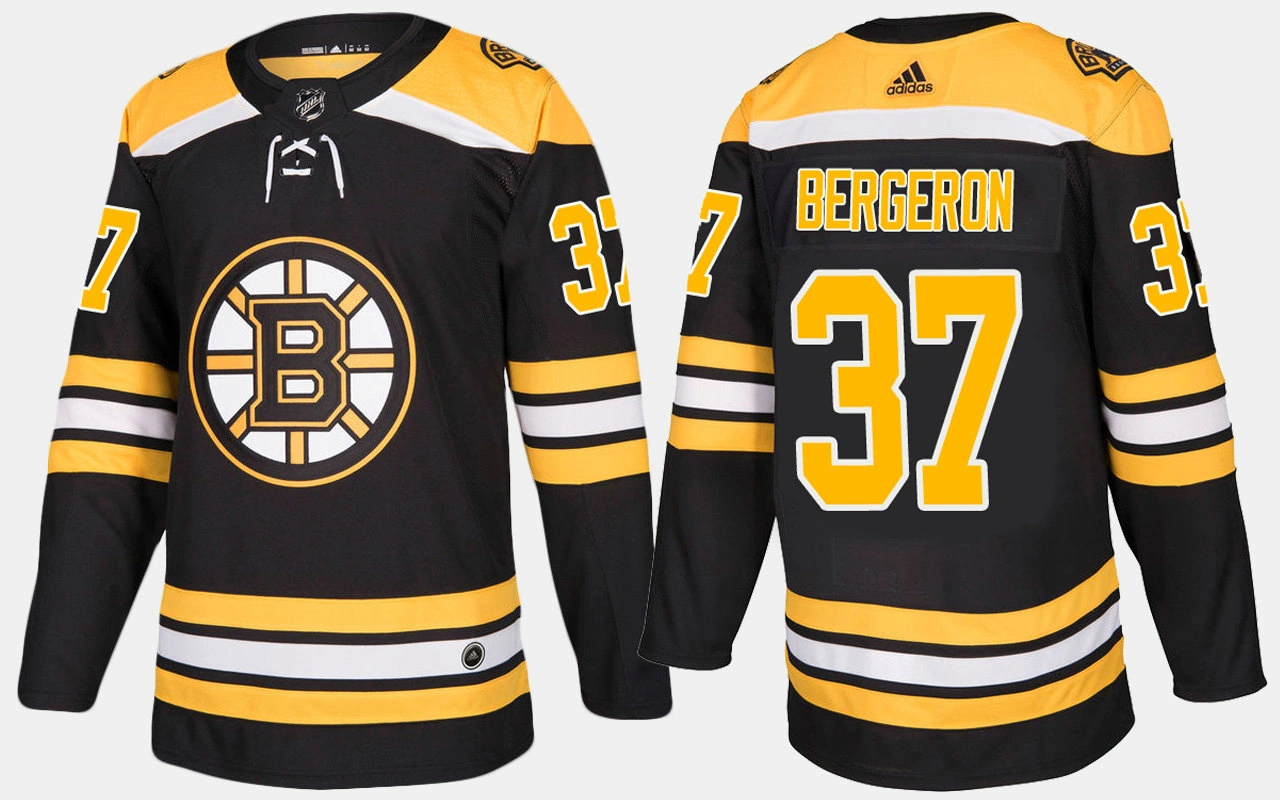 Boston Bruins #37 Patrice Bergeron Home Black Jersey