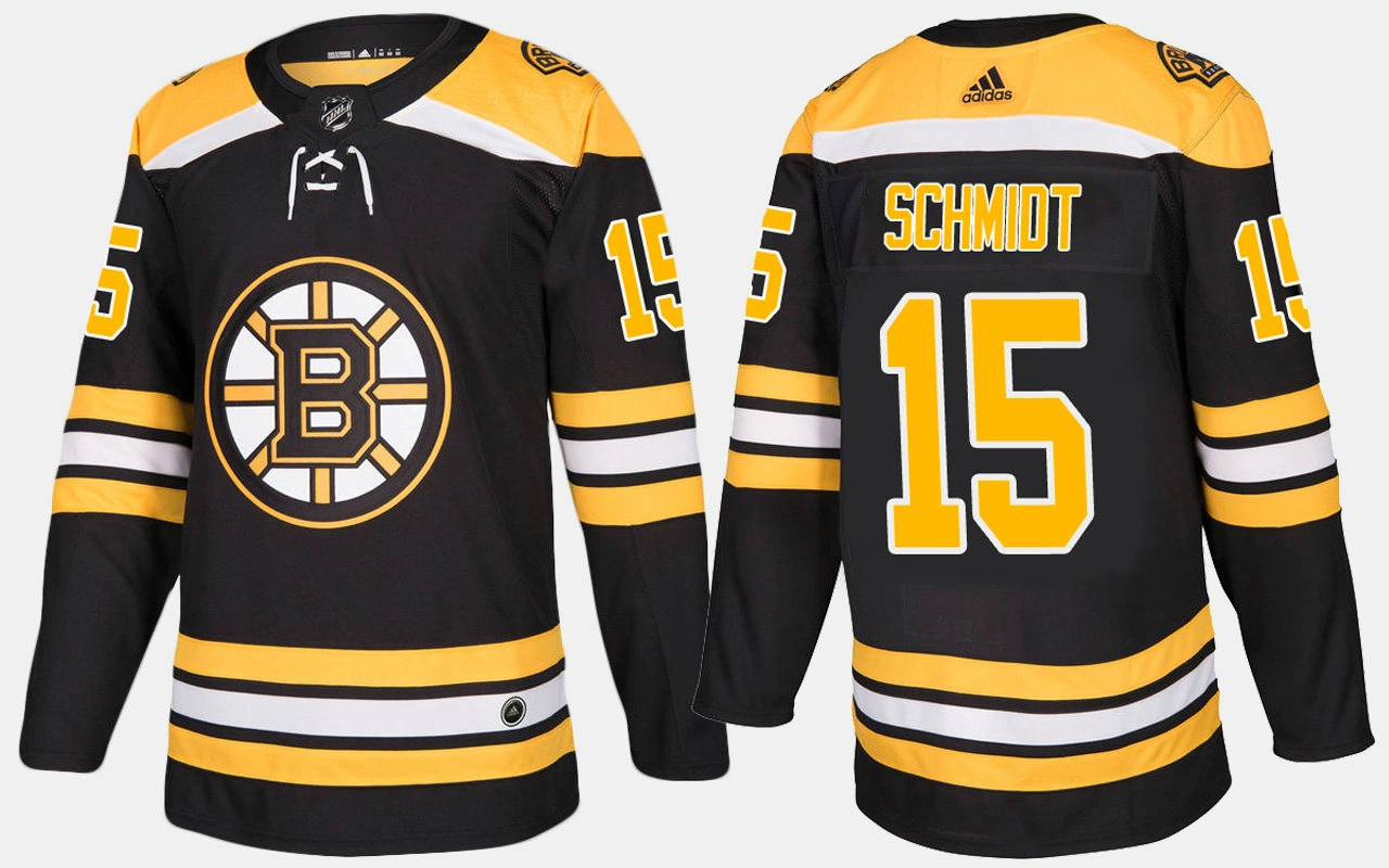 Boston Bruins #15 Retired Milt Schmidt Home Black Jersey
