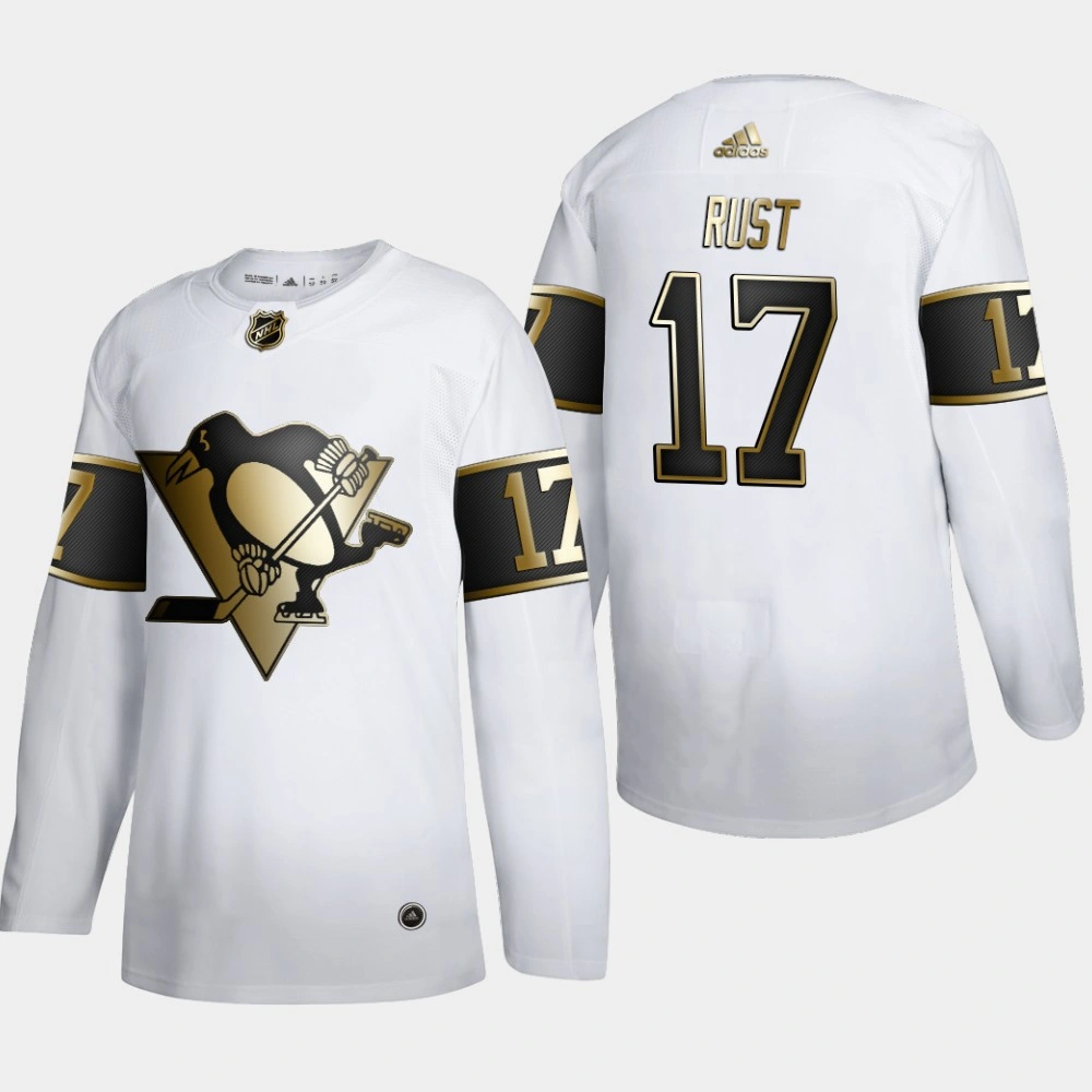 Women's Pittsburgh Penguins Bryan Rust #17 NHL Golden Edition White Authentic Jersey