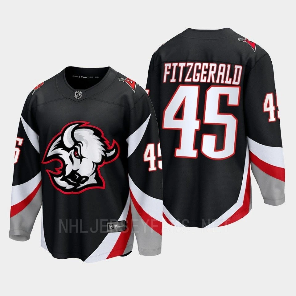 Women's Casey Fitzgerald Buffalo Sabres 2022-23 Goathead Third Premier Breakaway Player Black Jersey