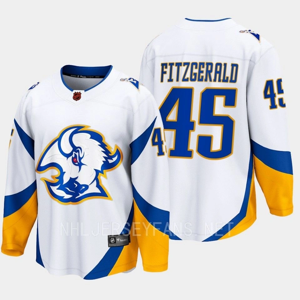 Buffalo Sabres Casey Fitzgerald 2022 Special Edition 2.0 White #45 Jersey Breakaway