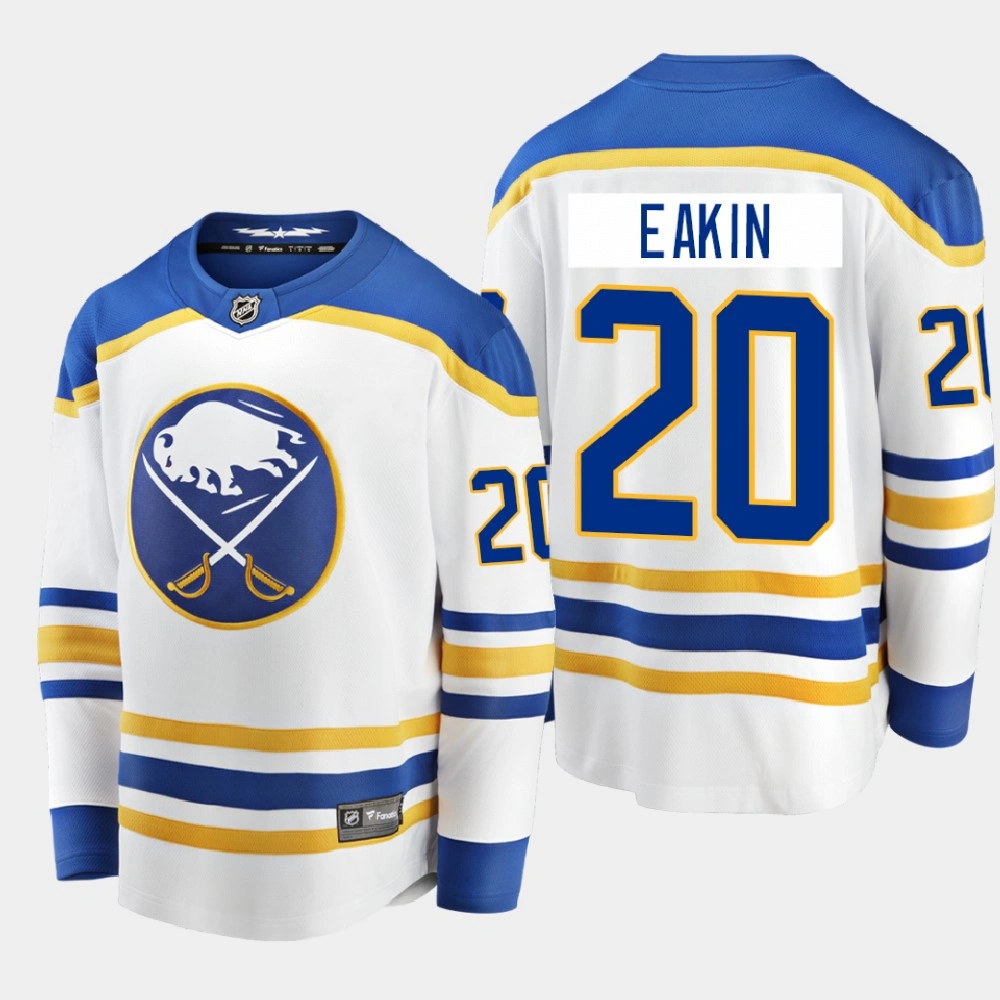 Women's Buffalo Sabres Cody Eakin #20 Away 2020-21 Breakaway Player White Jersey