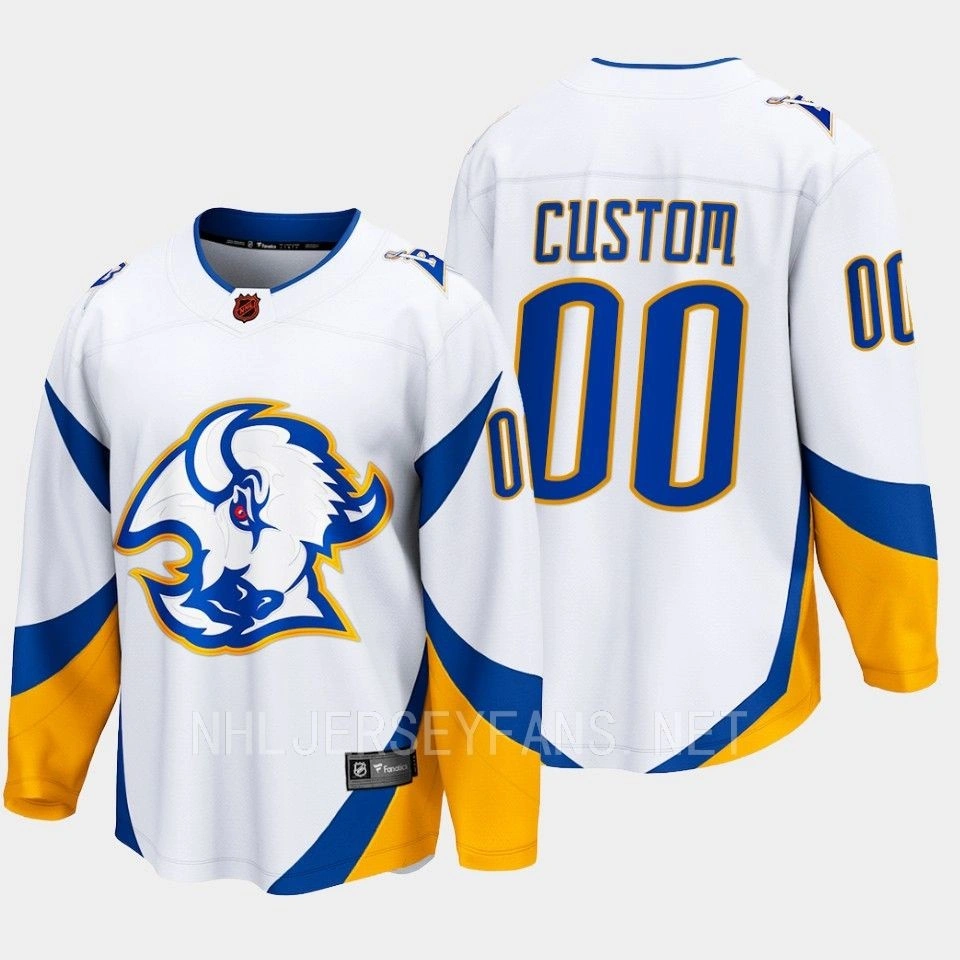 Buffalo Sabres Custom 2022 Special Edition 2.0 White #00 Jersey Breakaway Buffalo Sabres Custom 2022 Special Edition 2.0 White #00 Jersey Breakaway