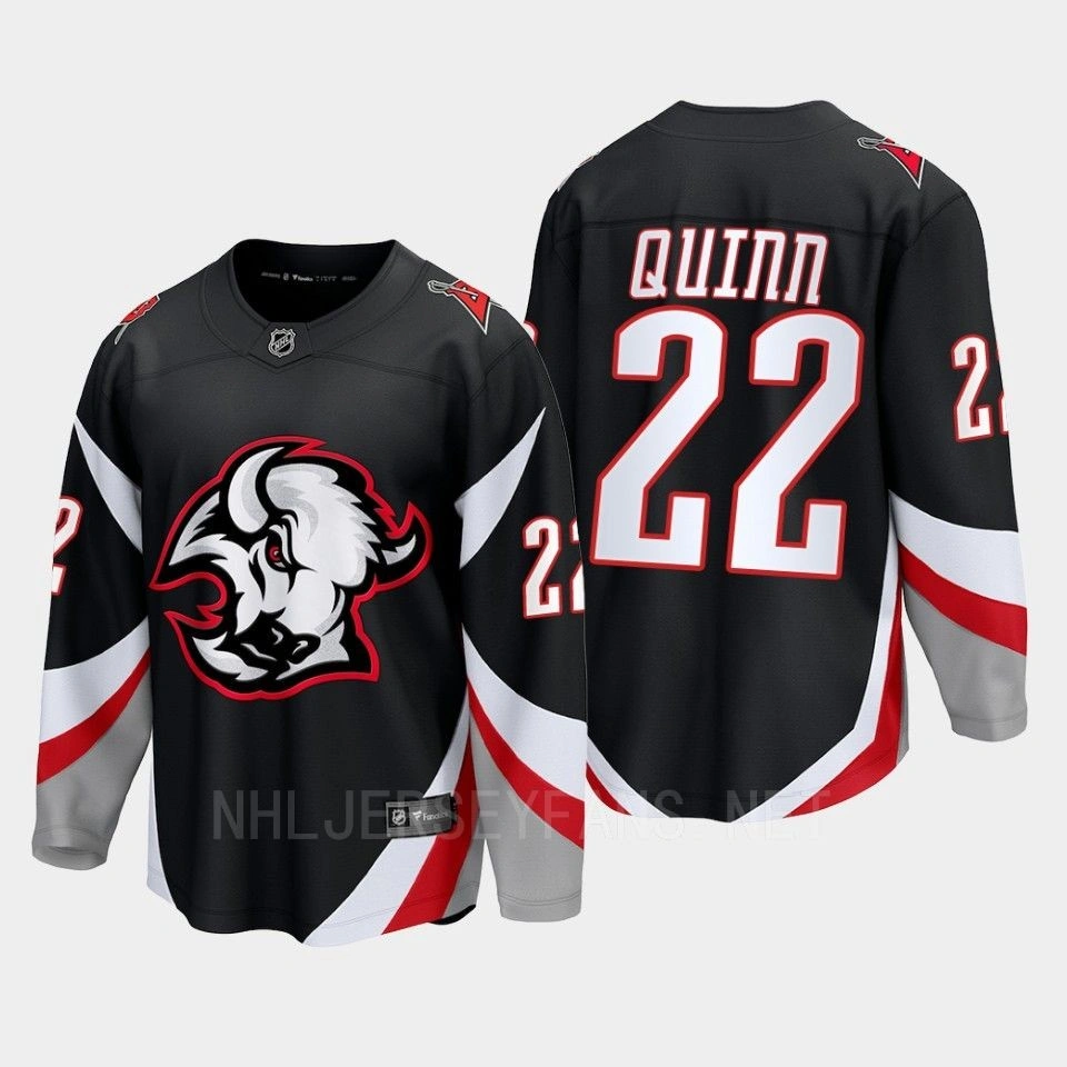 Women's Jack Quinn Buffalo Sabres 2022-23 Goathead Third Premier Breakaway Player Black Jersey