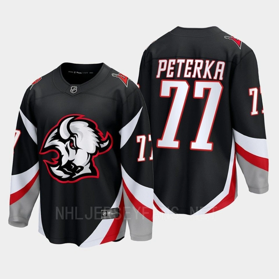 Women's JJ Peterka Buffalo Sabres 2022-23 Goathead Third Premier Breakaway Player Black Jersey