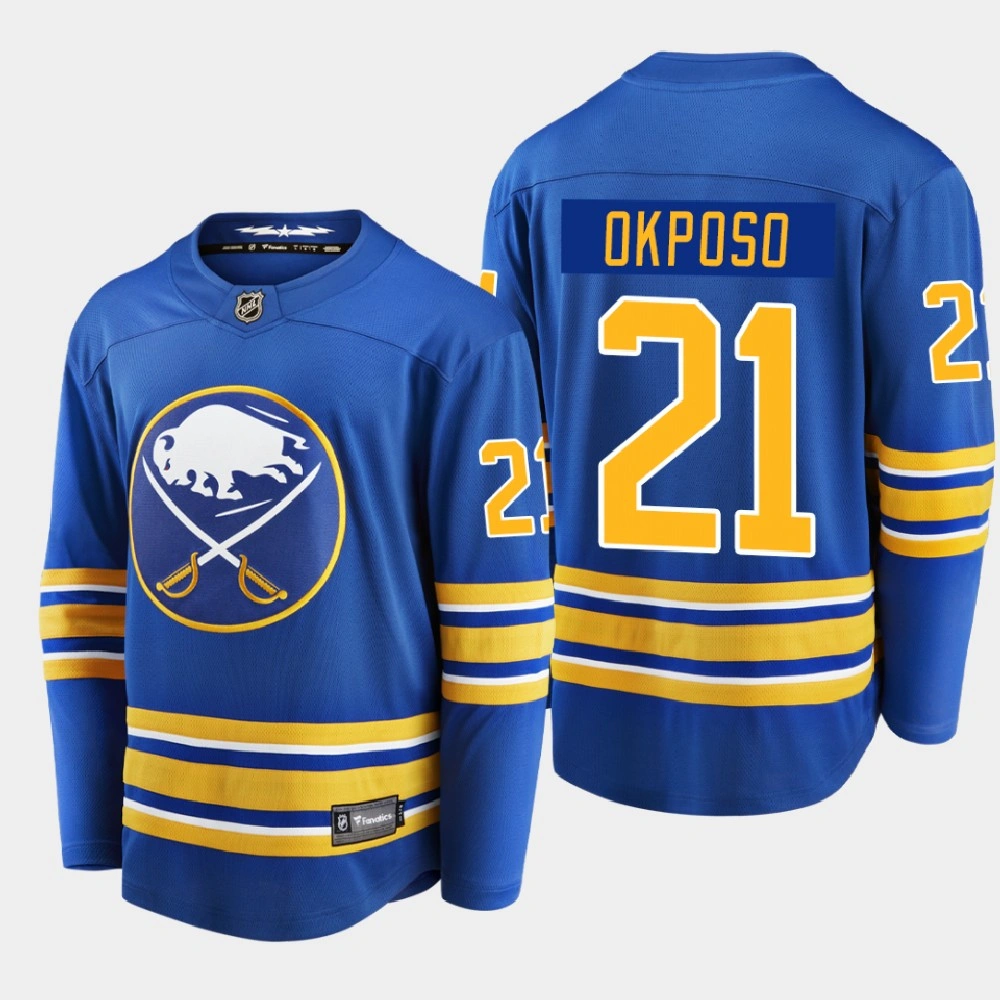 Men's Buffalo Sabres Kyle Okposo #21 Home Breakaway Player Royal 2020-21 Jersey Men's Buffalo Sabres Kyle Okposo #21 Home Breakaway Player Royal 2020-21 Jersey