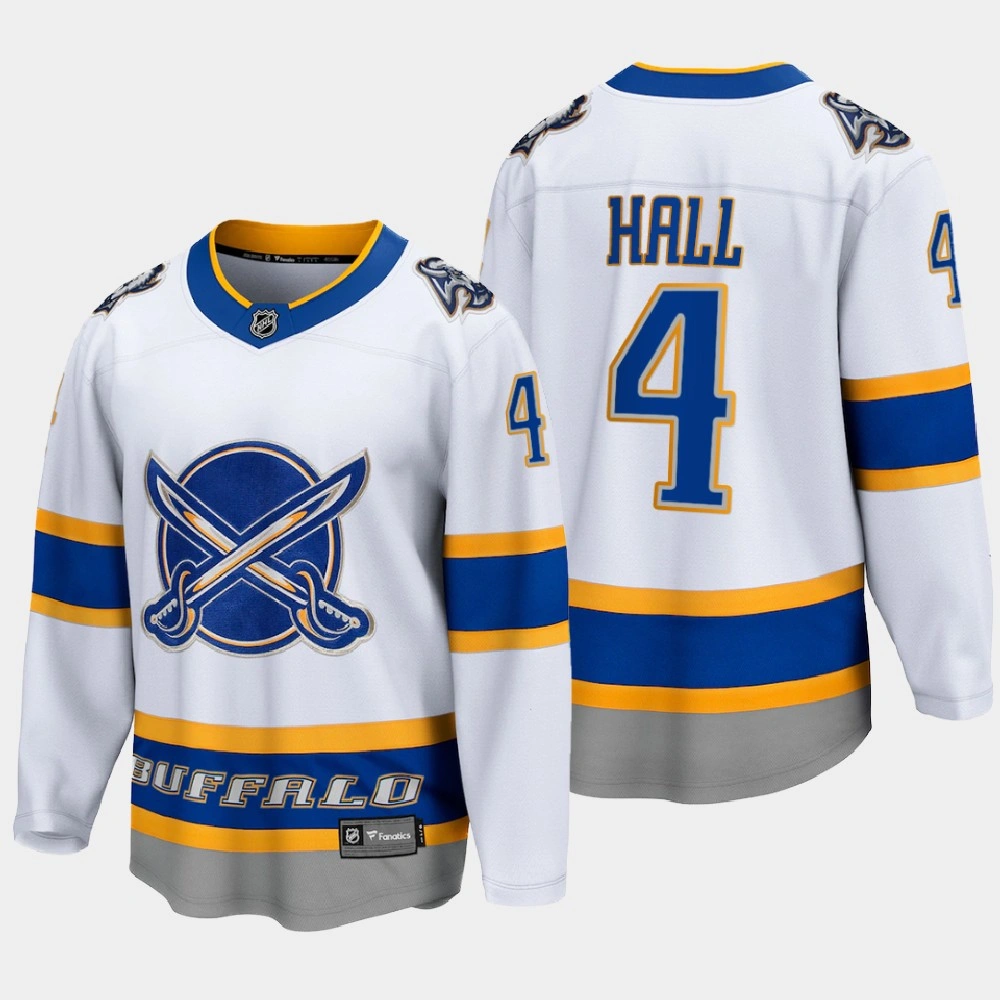 Youth Buffalo Sabres Taylor Hall #4 Special Edition 2020-21 White Jersey Youth Buffalo Sabres Taylor Hall #4 Special Edition 2020-21 White Jersey