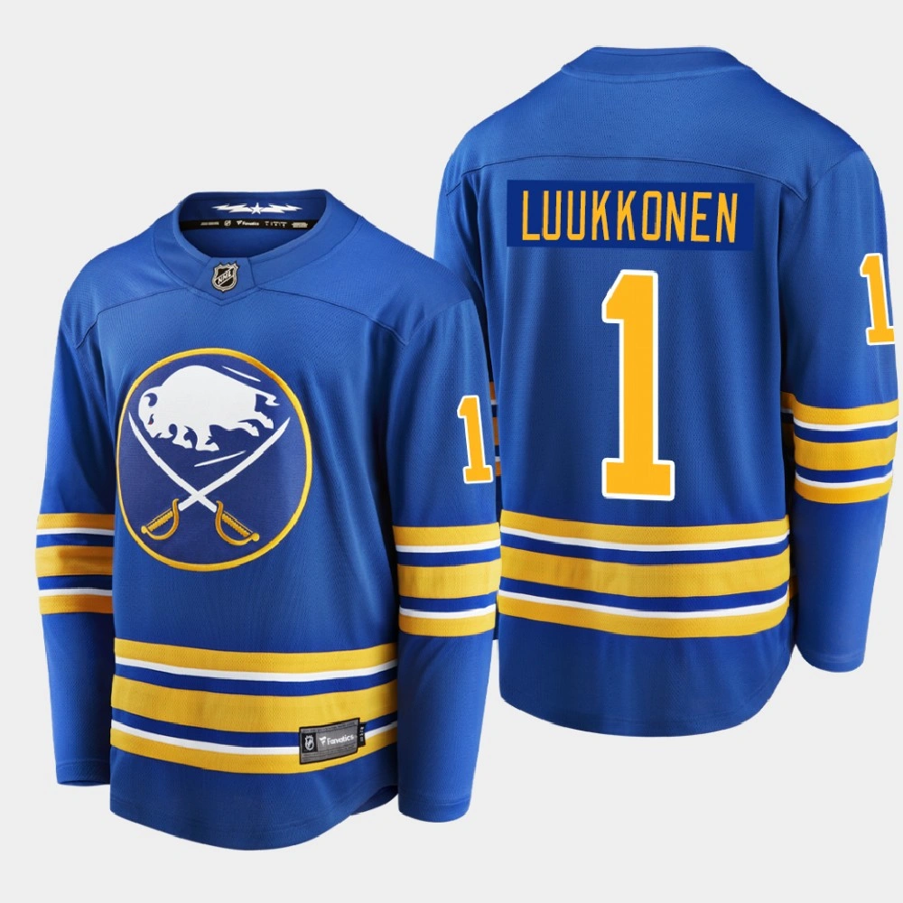 Women's Buffalo Sabres Ukko-Pekka Luukkonen #1 Home 2021 Royal Jersey