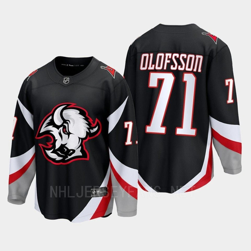 Victor Olofsson Buffalo Sabres 2022-23 Goathead Third Premier Breakaway Player Black Jersey Victor Olofsson Buffalo Sabres 2022-23 Goathead Third Premier Breakaway Player Black Jersey