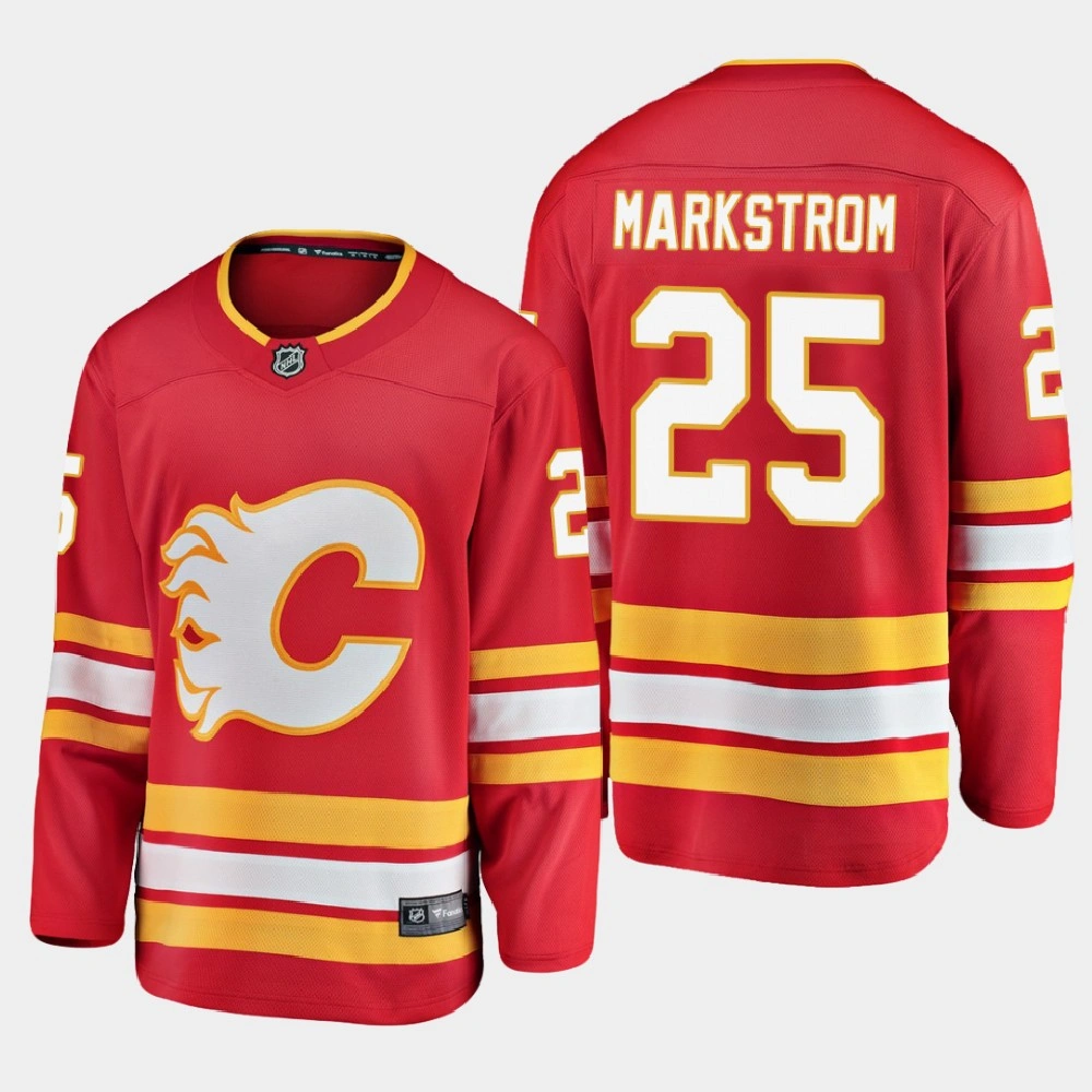 Men's Calgary Flames Jacob Markstrom #25 Alternate 2020-21 Breakaway Player Red Jersey