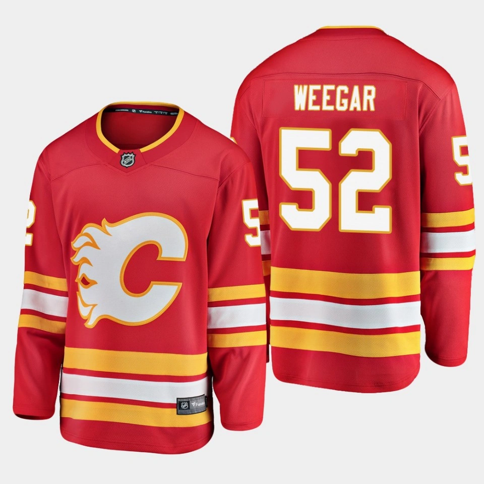 Calgary Flames MacKenzie Weegar Home Red #52 Jersey Breakaway Player