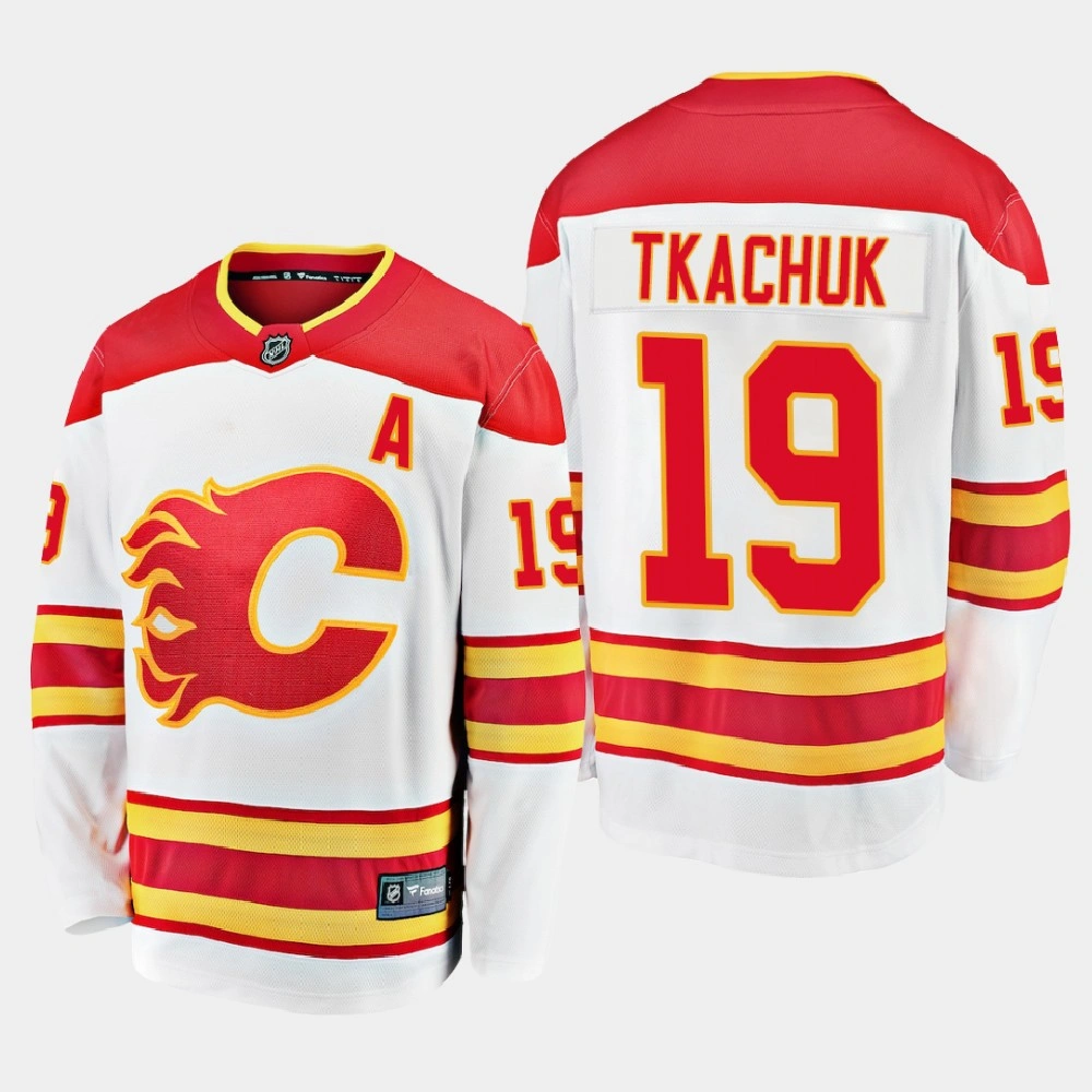 Youth Calgary Flames Matthew Tkachuk #19 Away 2020-21 Premier White Jersey Youth Calgary Flames Matthew Tkachuk #19 Away 2020-21 Premier White Jersey