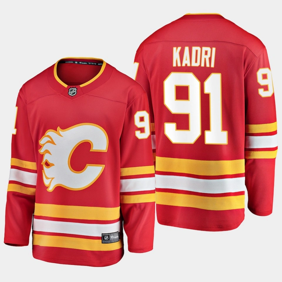 Calgary Flames Nazem Kadri Home Red #91 Jersey Breakaway Player
