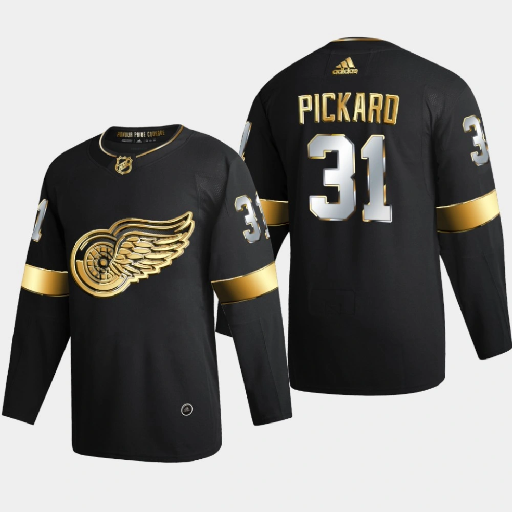 Women's Detroit Red Wings Calvin Pickard #31 2020-21 Authentic Golden Limited Edition Jersey - Black
