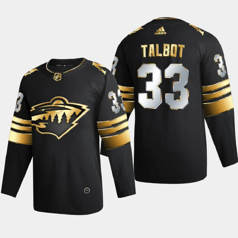 Men Minnesota Wild Cam Talbot #33 2020-21 Golden Edition Limited Authentic Jersey - Black