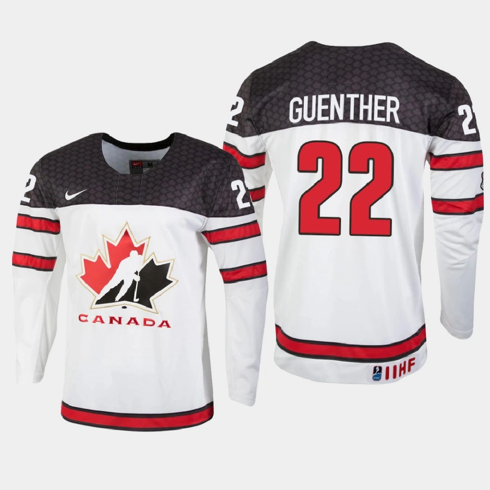Women's Canada Dylan Guenther #22 2021 IIHF U18 World Championship White Jersey Women's Canada Dylan Guenther #22 2021 IIHF U18 World Championship White Jersey