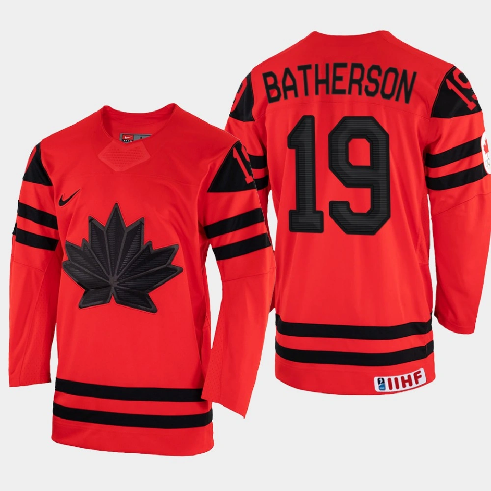 Women's Drake Batherson 2022 IIHF World Championship Canada Hockey Jersey Red #19 Uniform