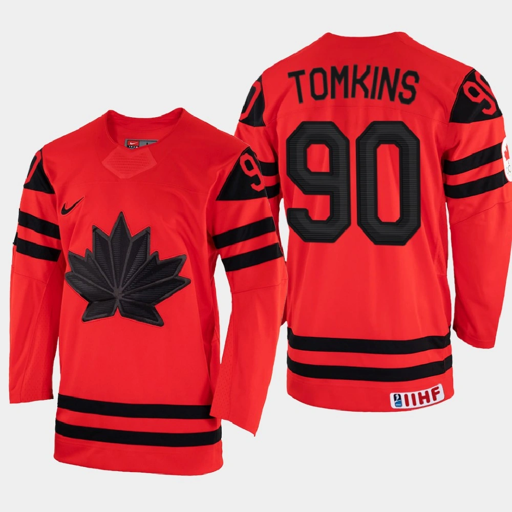 Canada #90 Matt Tomkins 2022 IIHF World Championship Red Away Jersey Canada #90 Matt Tomkins 2022 IIHF World Championship Red Away Jersey