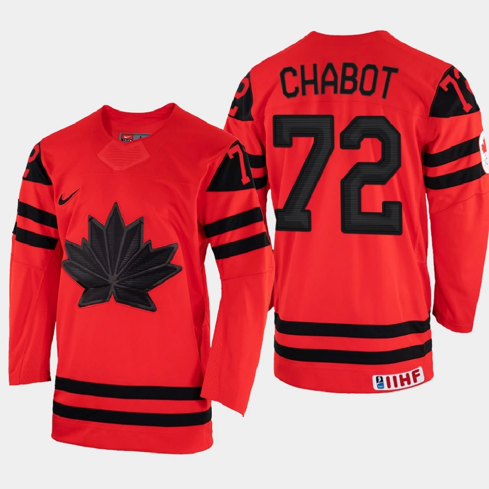 Youth Canada #72 Thomas Chabot 2022 IIHF World Championship Red Away Jersey Youth Canada #72 Thomas Chabot 2022 IIHF World Championship Red Away Jersey