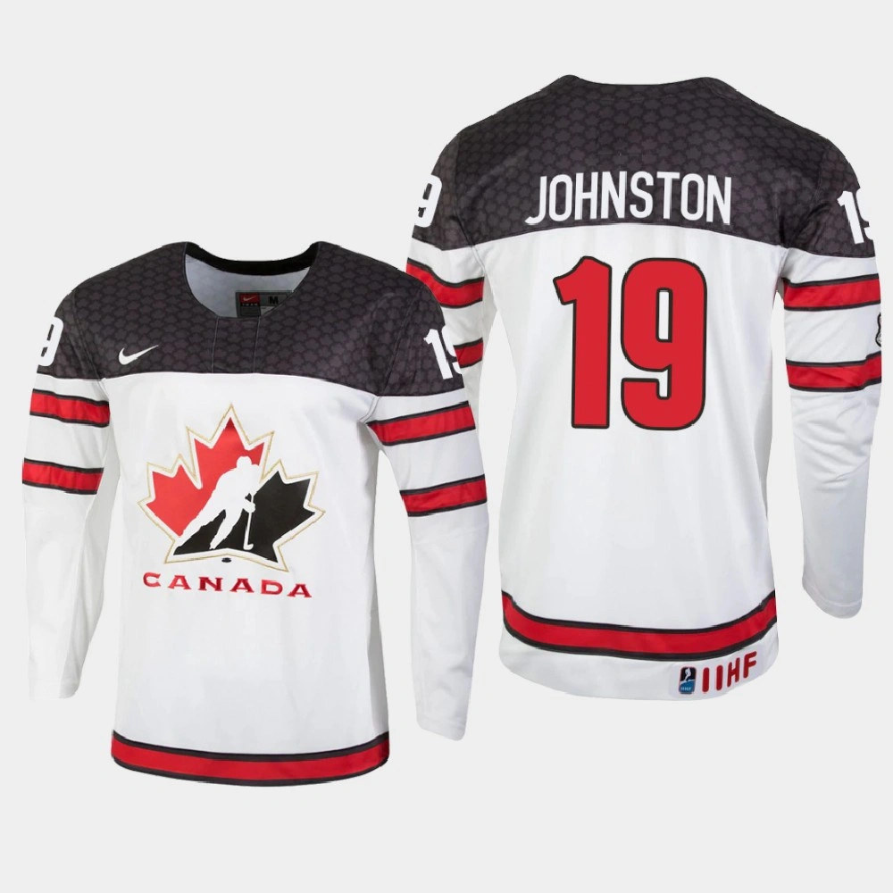 Youth Canada Wyatt Johnston #19 2021 IIHF U18 World Championship White Jersey Youth Canada Wyatt Johnston #19 2021 IIHF U18 World Championship White Jersey